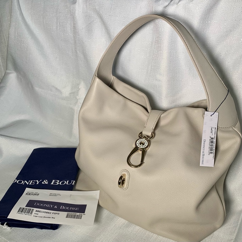 Belvedere Logo Lock Shoulder Bag in Fog